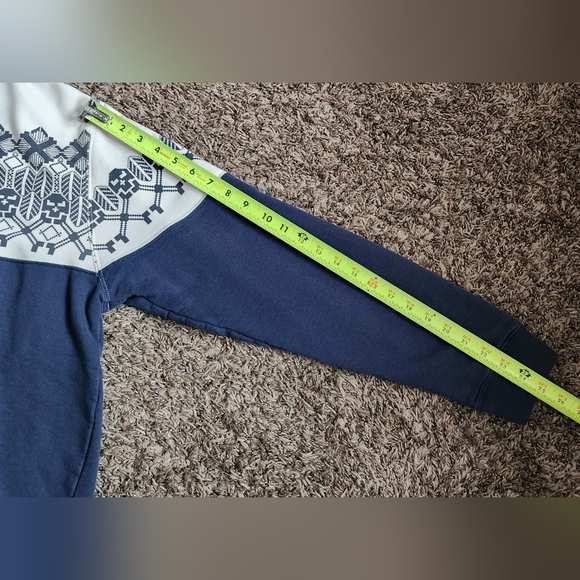 Stussy Design Rare Navy Skull Snowflake Print Crewneck Sweater Adult L - Picture 7 of 9